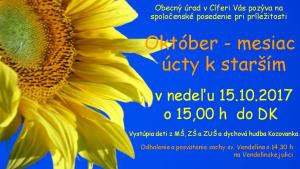 Október - mesiac úcty k starším - 15.10.2017 1