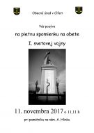 Pietna spomienka na obete I. svet. vojny - 11.11.2017 1