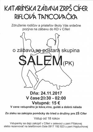 Katarínska zábava ZRPŠ - Riflová tancovačka - 24.11.2017 1