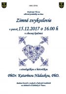 Zimné zvykoslovie - prednáška PhDr. Katarína Nádaská, PhD. - 15.12.2017 1