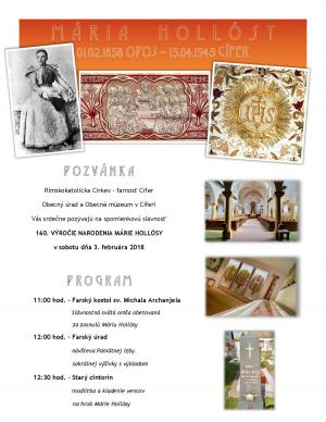 Spomienková slávnosť pri príležitosti 160. výročia narodenia Márie Hollósy 1