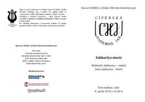 XXXIII. Cíferská hudobná jar - koncert s cimbalom a klavírom 1