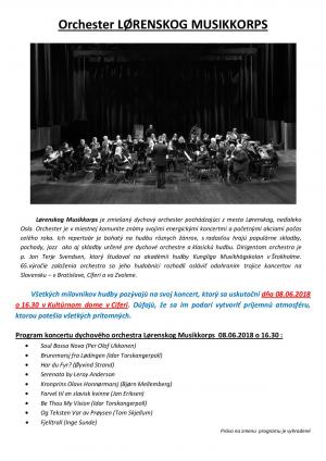 Koncert - Nórsky dychový orchester - 8.6.2018  1