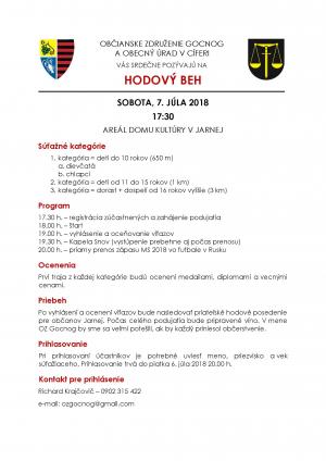 Hodový beh v Jarnej - 7.7.2018 1