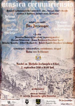 Otvárací koncert 21. ročníka Jesenného cyklu koncertov - VOX AURUMQUE - 2.9.2018 1