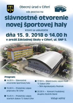 Slávnostné otvorenie novej športovej haly + Bystrík Band 1