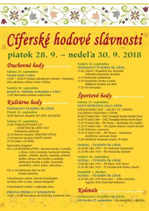 Hodové slávnosti - 28.9. - 30.9.2018 1