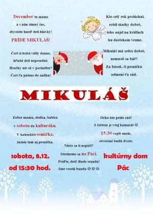 Mikulášsky večierok na Páci - 8.12.2018 1