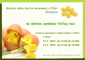 Veľkonočná výstava - 13.-14.4.2019 1