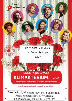 Divadelná komédia s pesničkami KLIMAKTÉRIUM - 17.11.2019 4