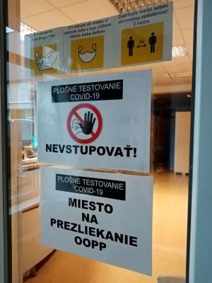 Celoplošné testovanie 31.10. a 1.11.2020 Cífer-Pác-Jarná 1