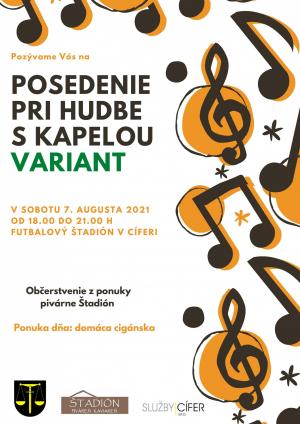 Posedenie pri hudbe s kapelou VARIANT  1