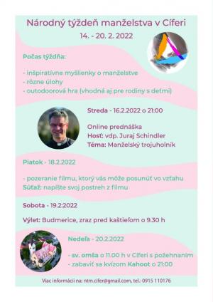 Národný týždeň manželstva v Cíferi - 14.-20.2.2022 1