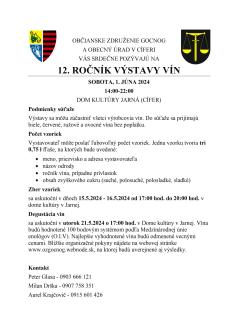 12. ROČNÍK VÝSTAVY VÍN 1