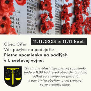 Pietna spomienka na padlých v I. svetovej vojne 1