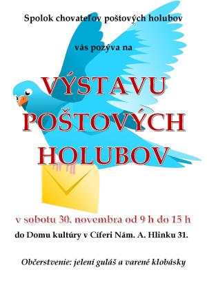 Výstava POŠTOVÝCH HOLUBOV 1