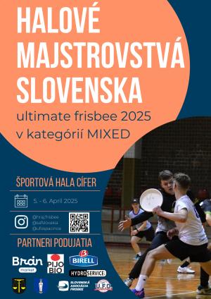 Halové majstrovstvá Slovenska - ultimate frisbee 2025 v kategórii MIXED 1