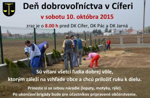 deň dobrovoľníctva 10.10.2015