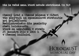 Spomienka na obete holokaustu - 27.1.2016 1