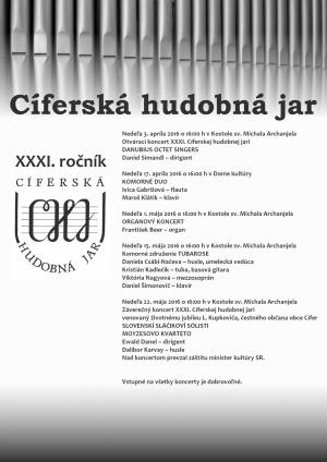 Koncert XXXI. Cíferskej hudobnej jari (organový koncert) 1