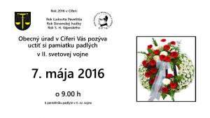 Pietna spomienka na padlých v II. svet. vojne - 7.5.2016 1