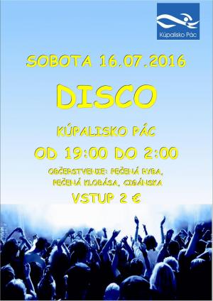 Disco na kúpalisku Pác - 16.7.2016 1